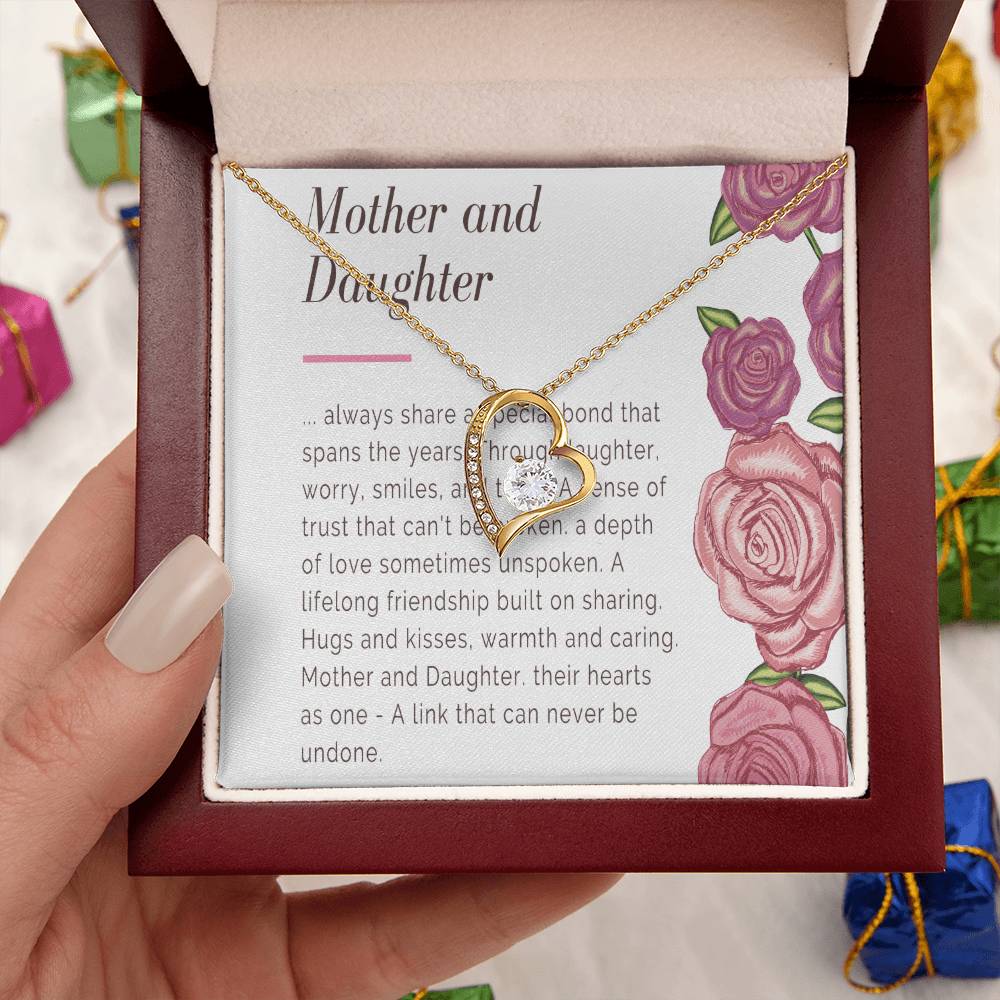 Mother And Daughter Necklace Mom Gift Mother Jewelry Daughter Gift Daughter Birthday Gift Mothers Day Mother To Daughter Birthday Gift Forever Love Necklace