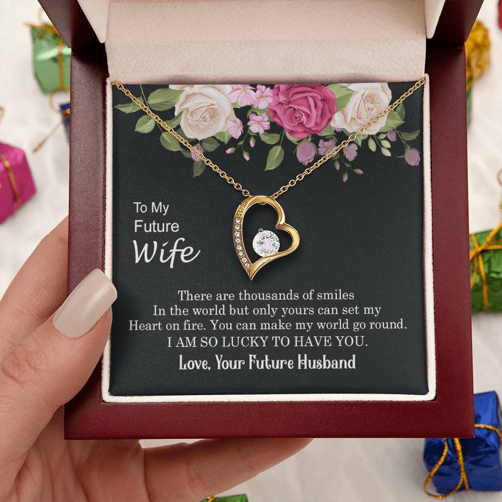 I Am So Lucky To Have You To Future Wife 1 Forever Love Necklace