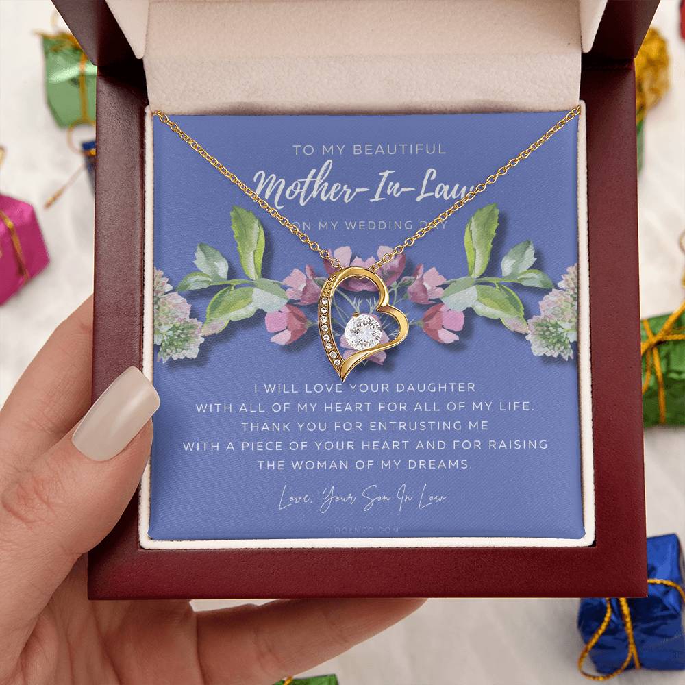 Mother Of The Bride Gift From Groom Mother In Law Gift On Wedding Day From Groom Gifts For Mother Of The Bride Future Motherinlaw Forever Love Necklace