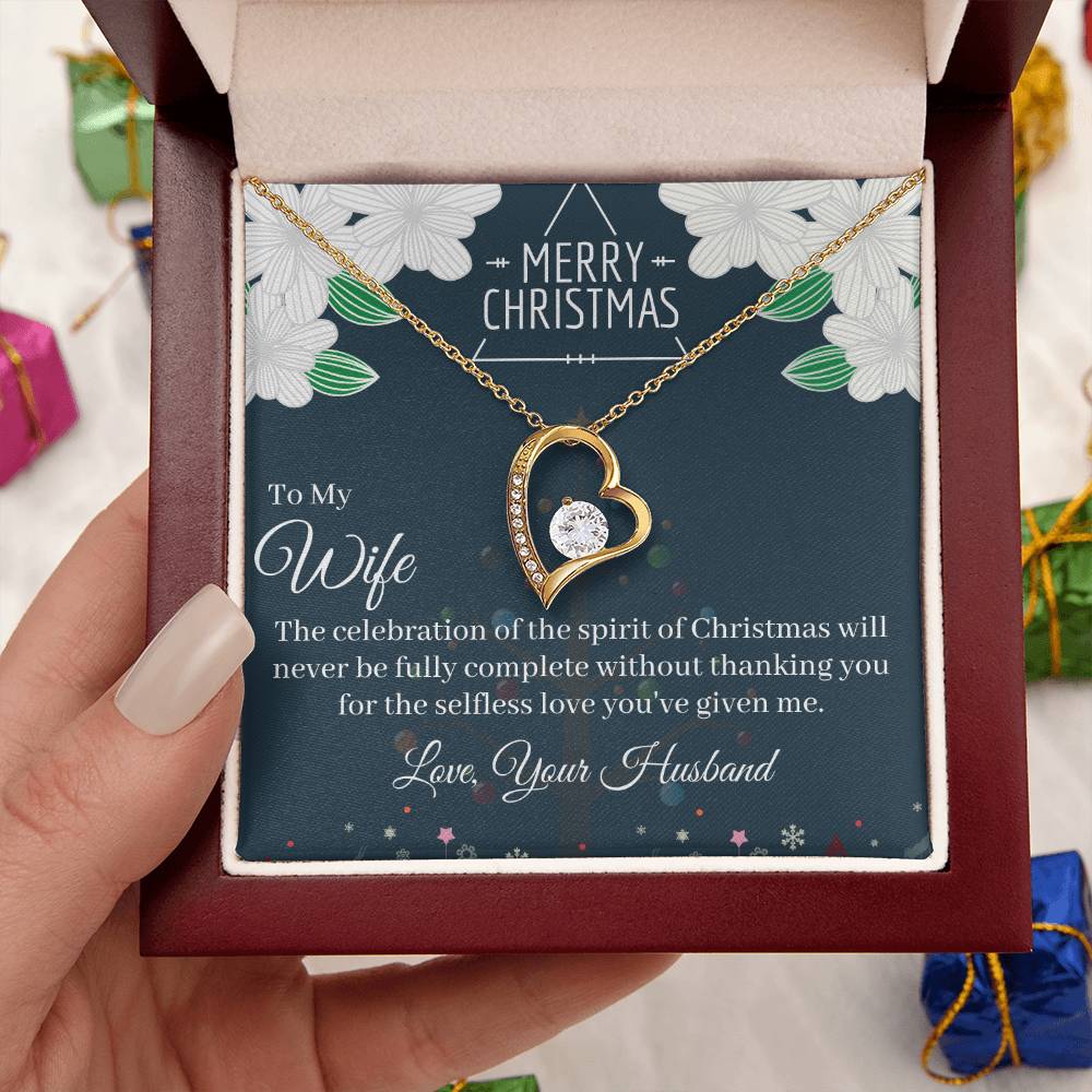 Marry Christmas To My Wife Love Forever Necklace 1 Forever Love Necklace