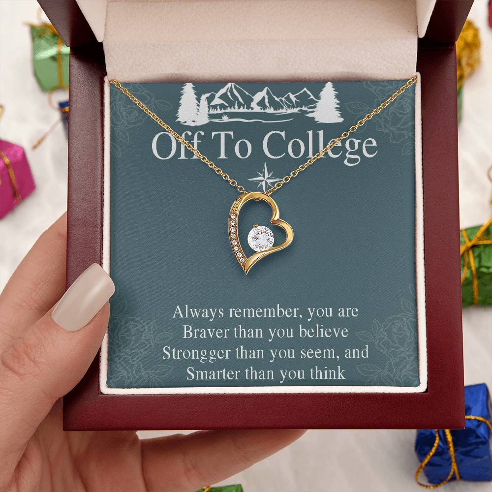 Graduation Gift Necklace For Girls - Graduate Gift Jewelry -  College - High School - Elementary School - Senior Graduation - Forever Love Necklace