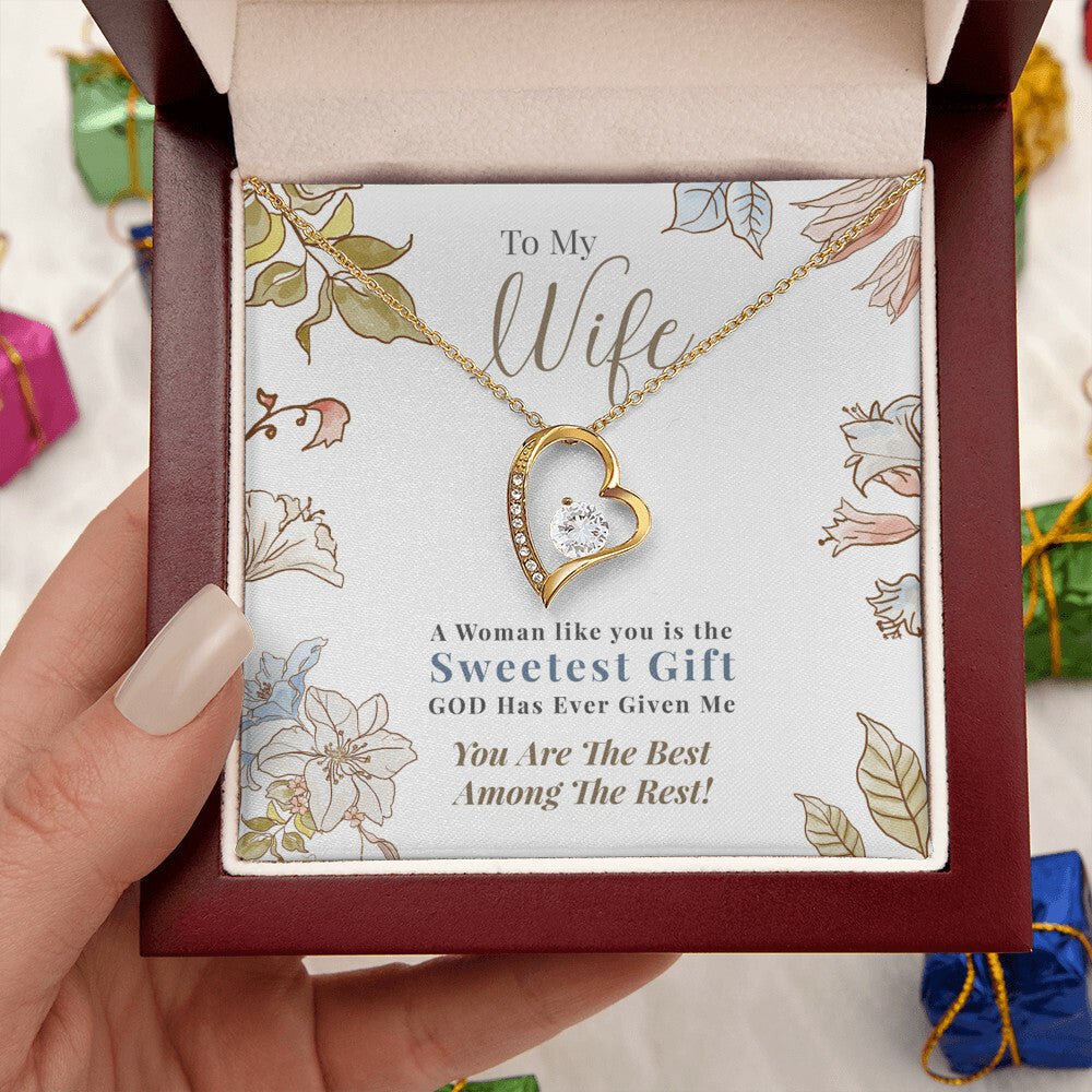 To My Wife Sweetest Gift 1 Forever Love Necklace