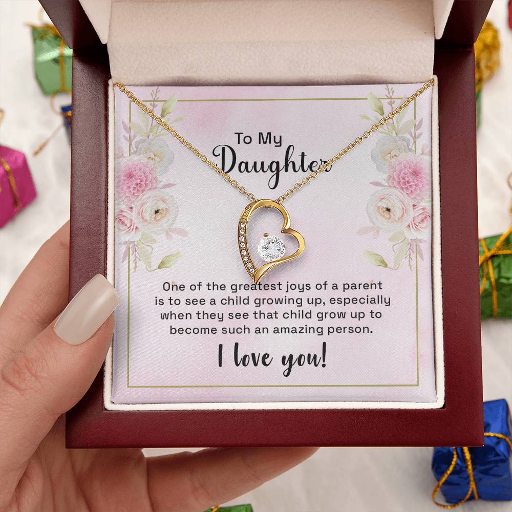 To My Daughter One Of The Greatest Joys Forever Love Necklace