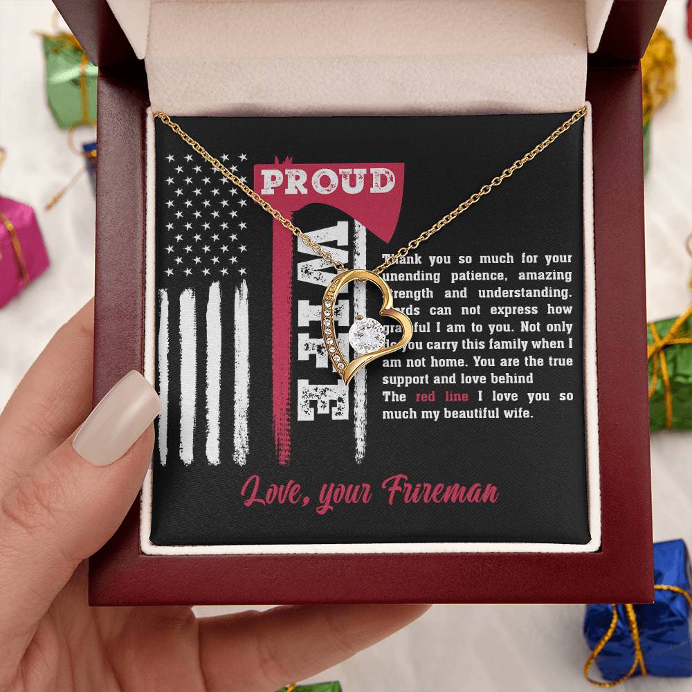 To My Beautiful Wife Redline Love Knot 1 Forever Love Necklace