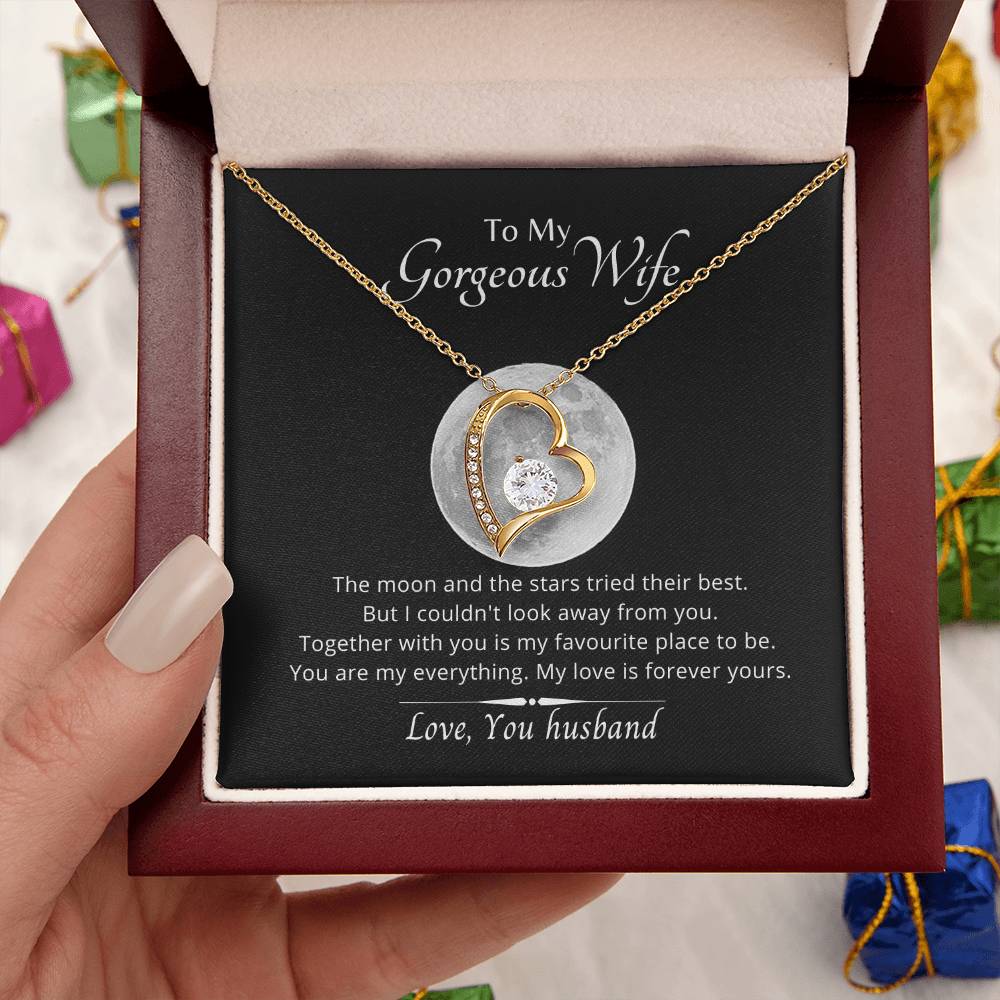 To My Wife You Are My Everything Necklace. 14k White Gold18k Yellow Gold Finish. 1 Forever Love Necklace