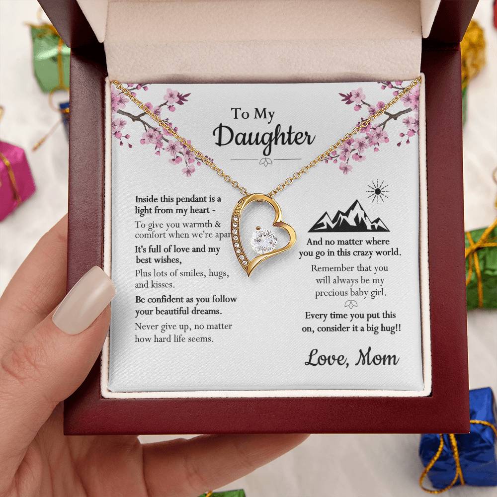 To My Daughter Never Give Up Necklace Wmessage Card 1 Forever Love Necklace