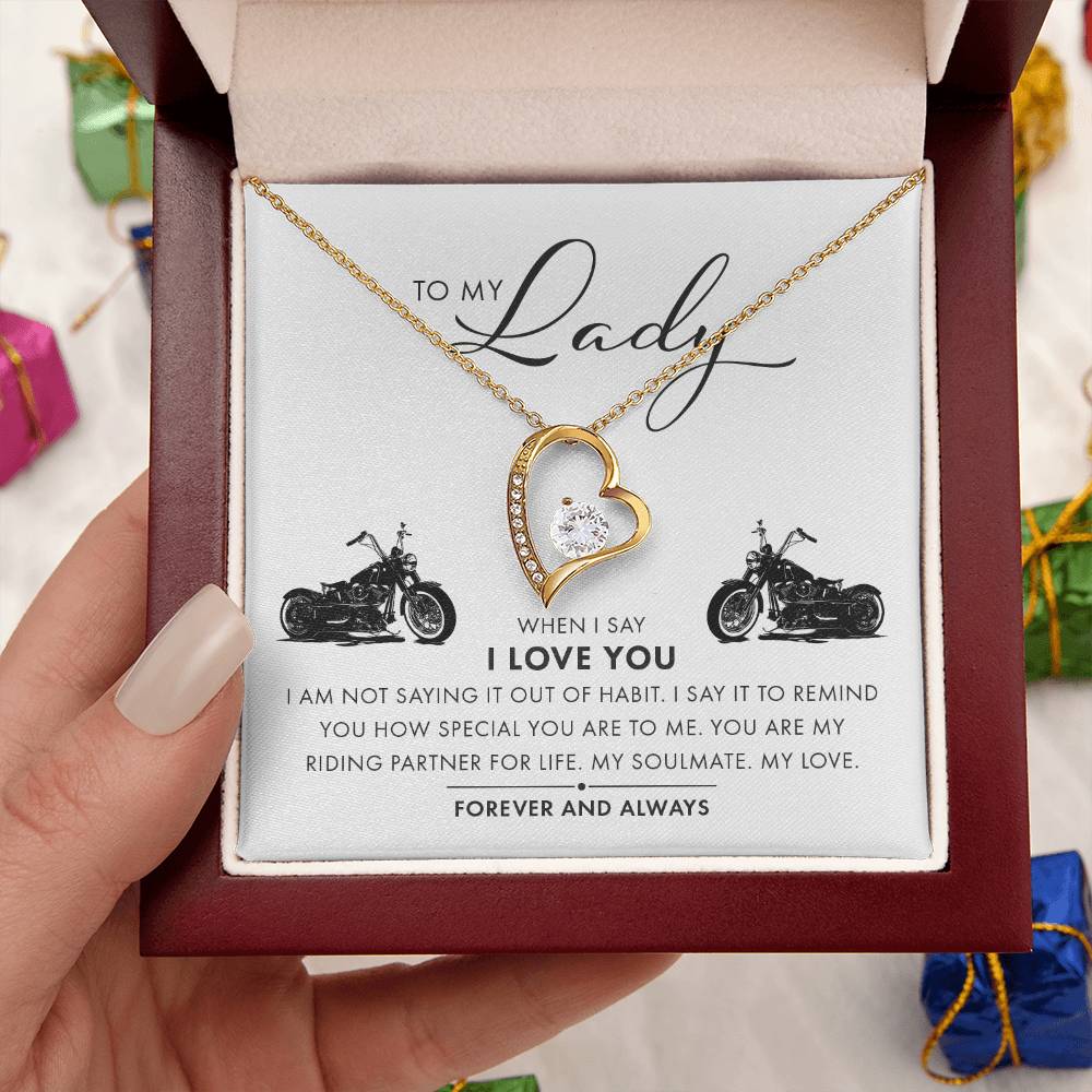 To My Lady I Love You Forever And Always Necklace 1 Forever Love Necklace