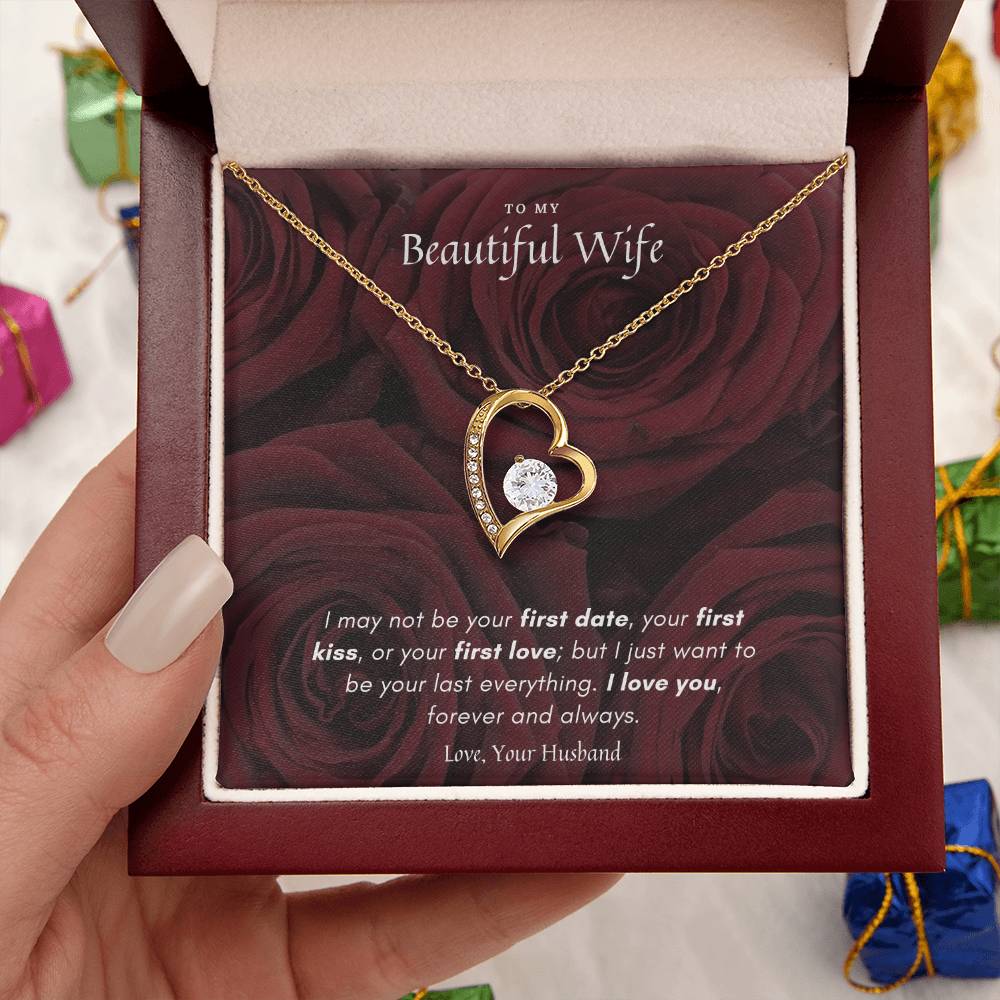 To My Beautiful Wife Best Gift For Wife Forever Love Necklace