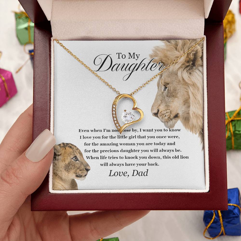 To My Daughter - I Love You Message - Tmd10 Forever Love Necklace