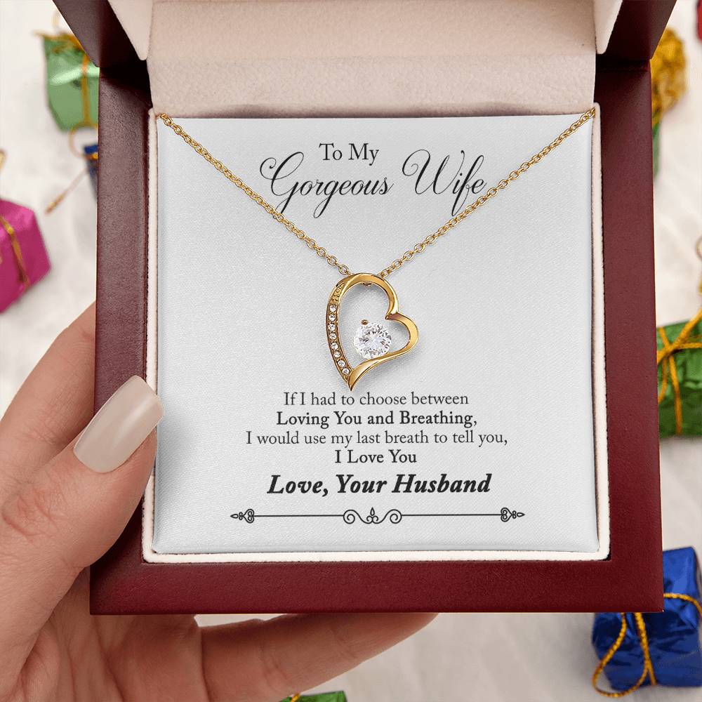 To My Wife My Last Breath 2 Forever Love Necklace