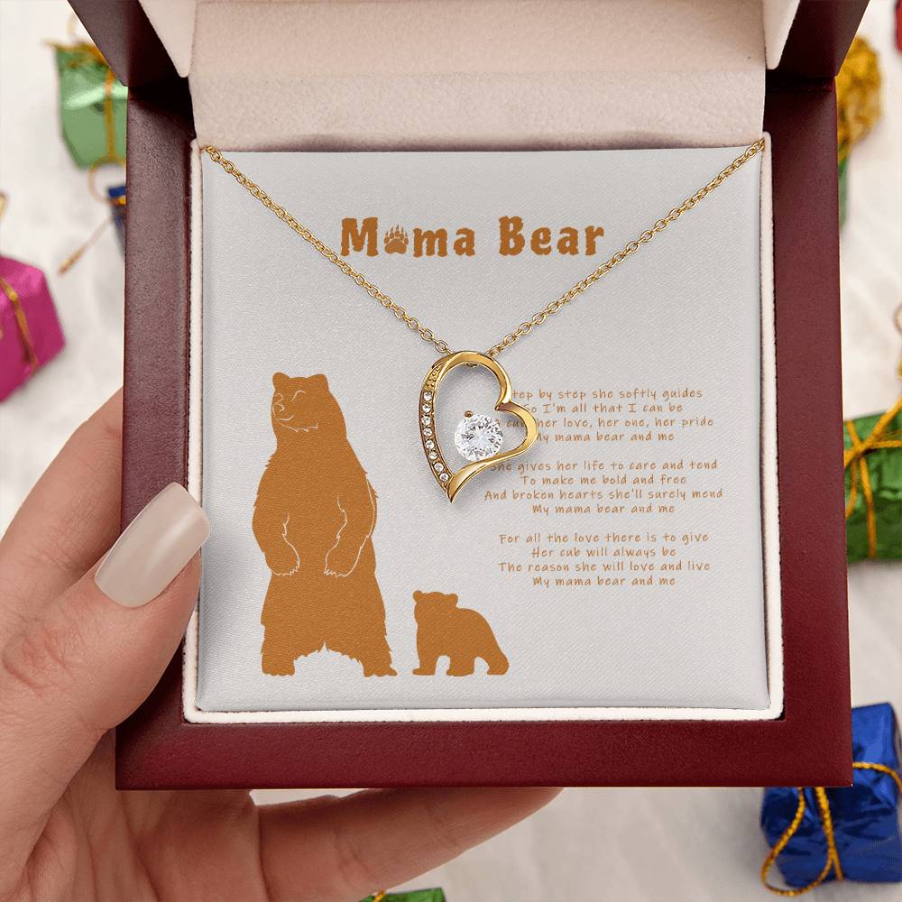 Mama Bear & Me With Message Card 1 Forever Love Necklace
