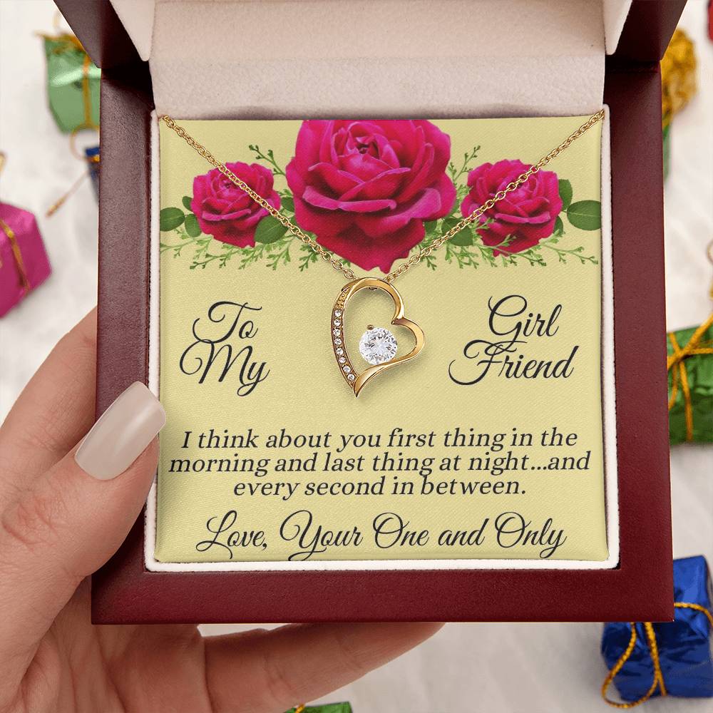 To My Beautiful Girlfriend - The Forever Love Necklace Forever Love Necklace