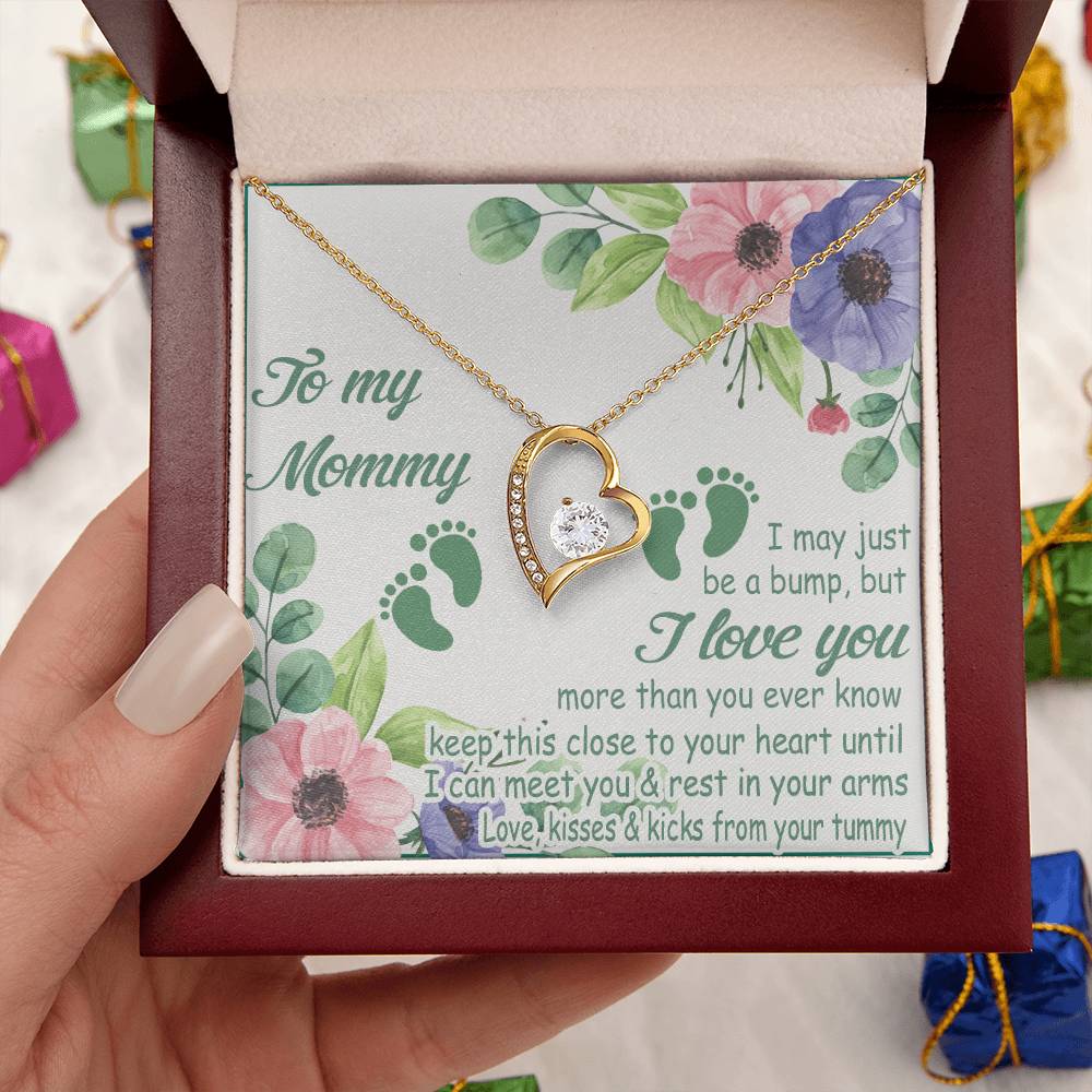 New Mom Gift From Tummy Trendy Gift For New Mom In Hospital Pregnancy Gift For First Time Mom Baby Shower Gift Pregnant Wife Expecting Wife Forever Love Necklace