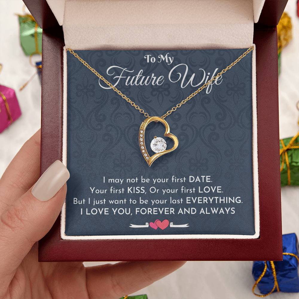 To My Future Wife Necklace Engagement Gift For Future Wife Sentimental Gift For Bride From Groom Birthday Gift For Fiancee Fiance Forever Love Necklace