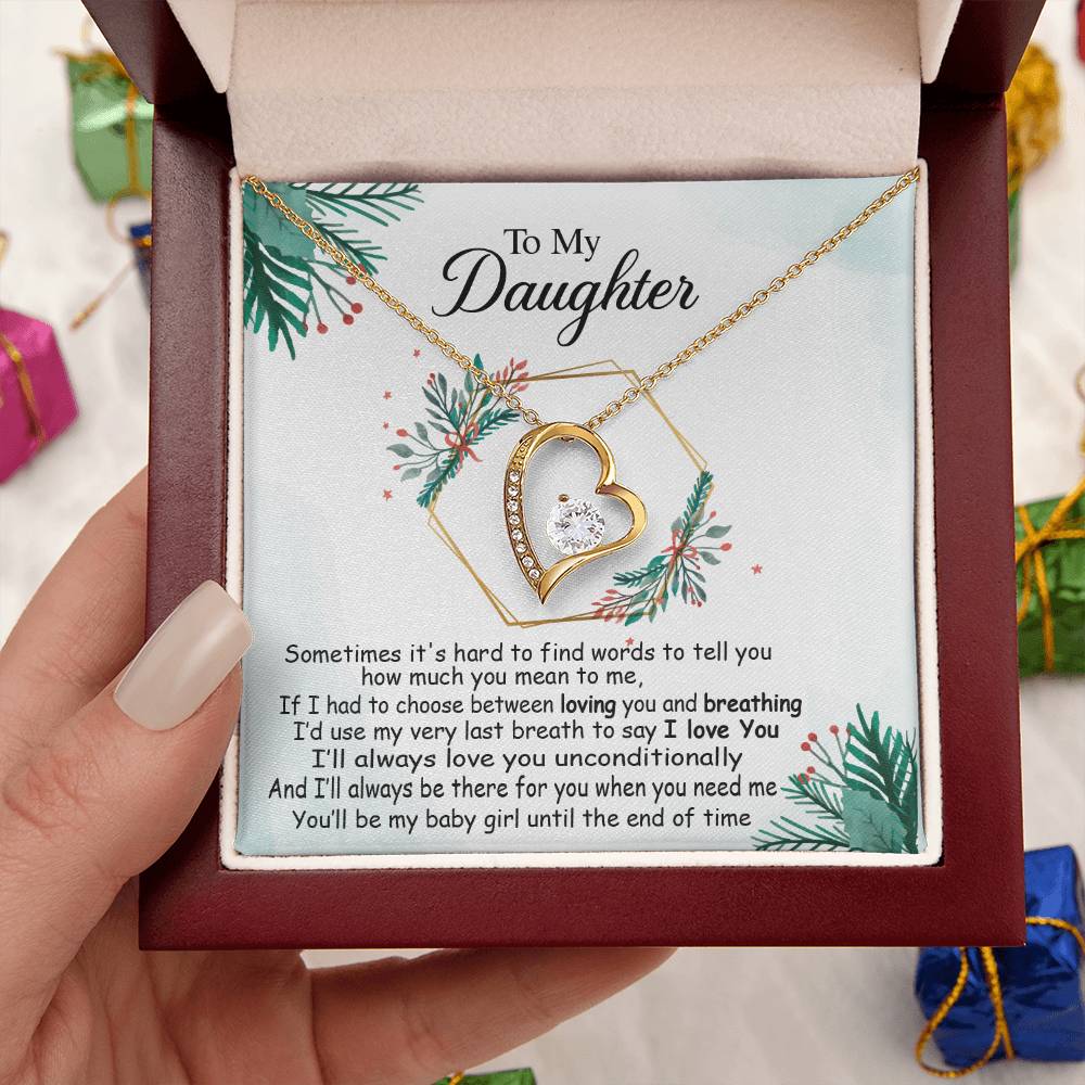 Mother To Daughter Necklace 'sometimes It's Hard To Find Words...' 1 Forever Love Necklace