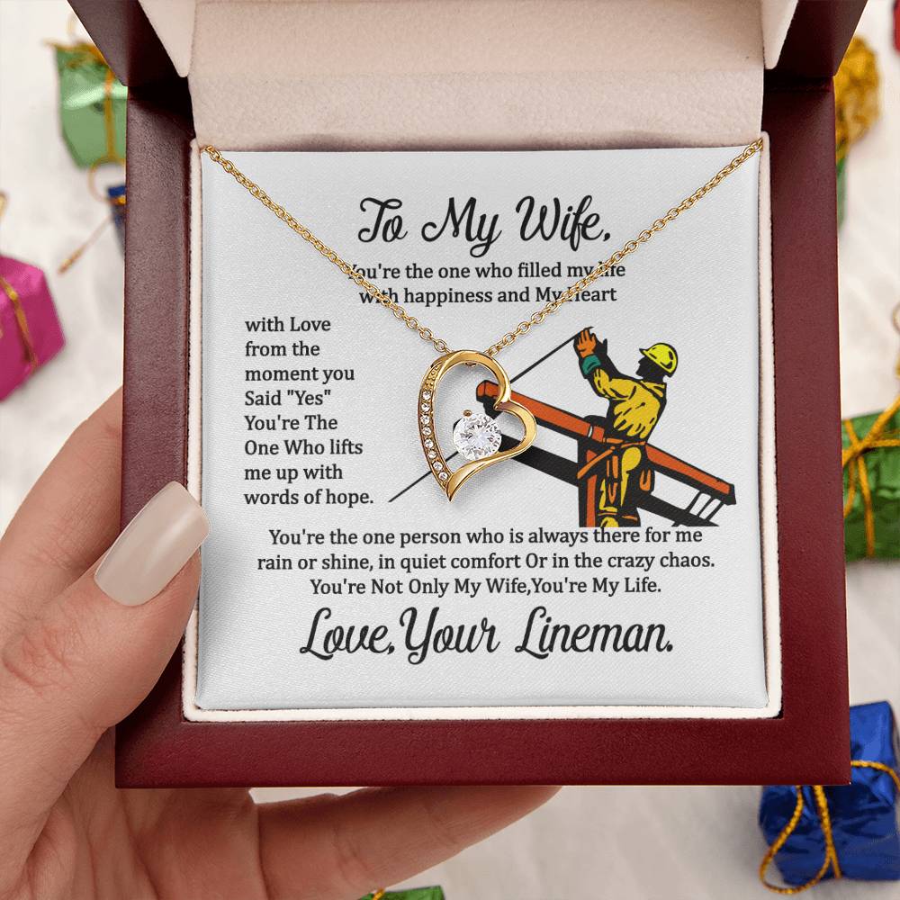 Lineman's Wife Forever Love Necklace