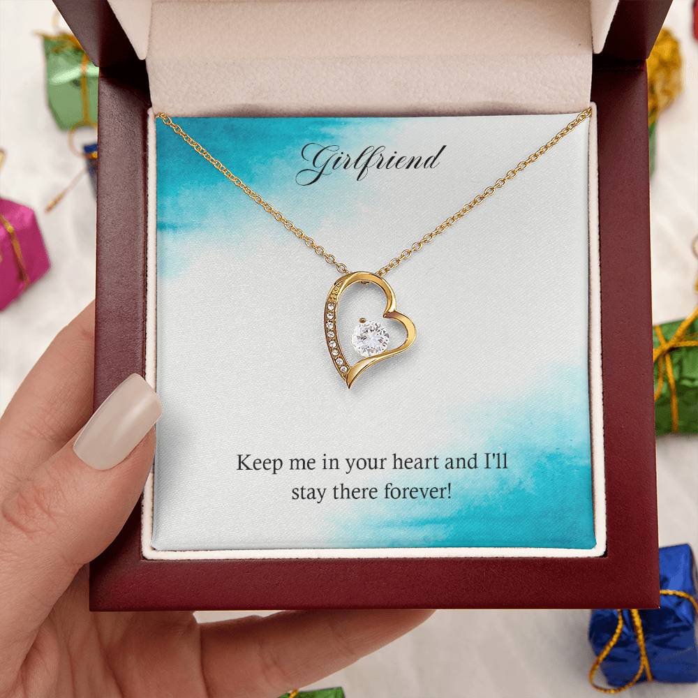 Girlfriend Keep Me In Your Heart And I'll Stay There Forever Forever Love Necklace