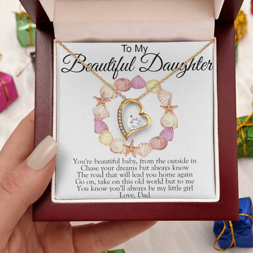 To My Beautiful Daughter Love From Dad Giraffe Necklace Dad And Daughter Necklace Gift For Her Dad Daughter Necklace Daughter Birthday Forever Love Necklace