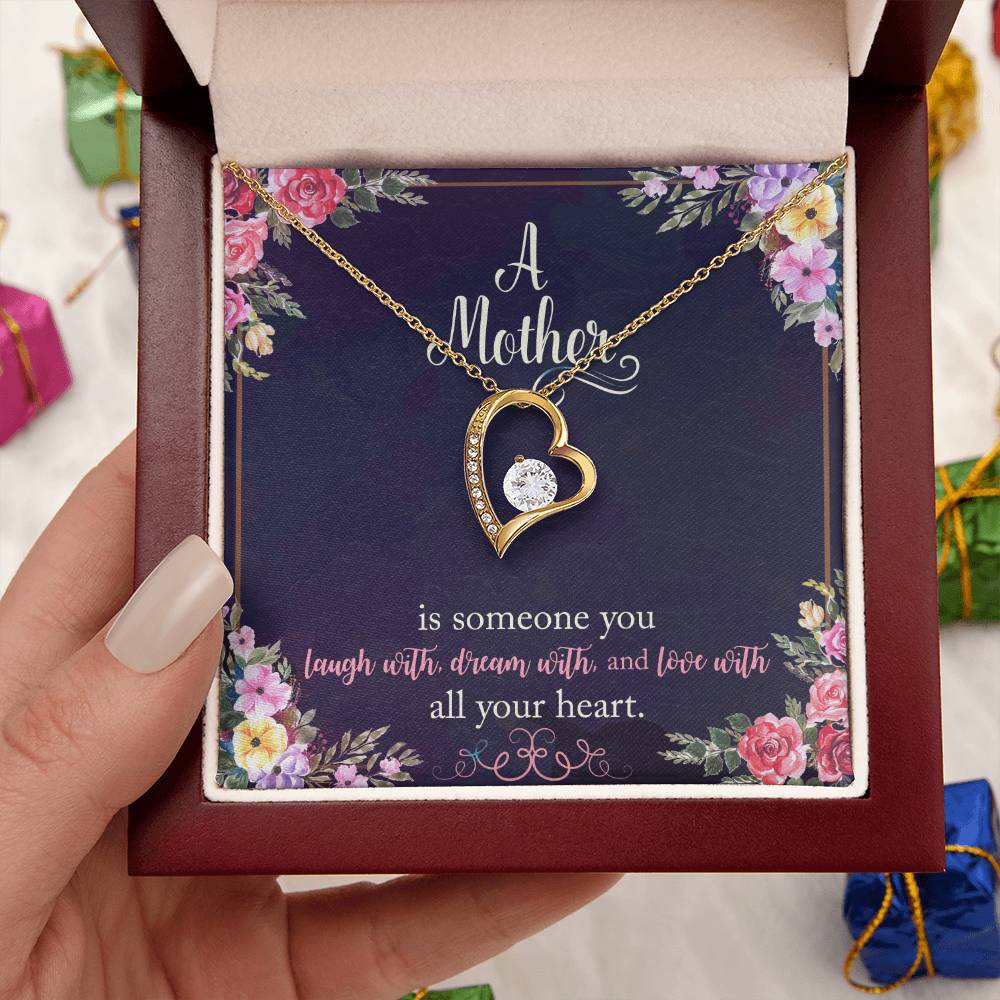 Gift For Mom With Message Card 1 Forever Love Necklace