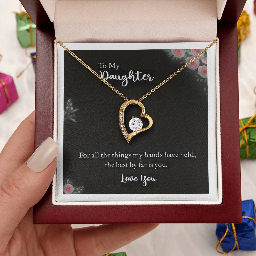 To My Daughter Love You 925 Sterling Silver Pendant 1 Forever Love Necklace