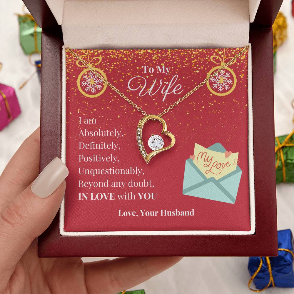 To My Wife - Absolutely In Love - Necklace Forever Love Necklace