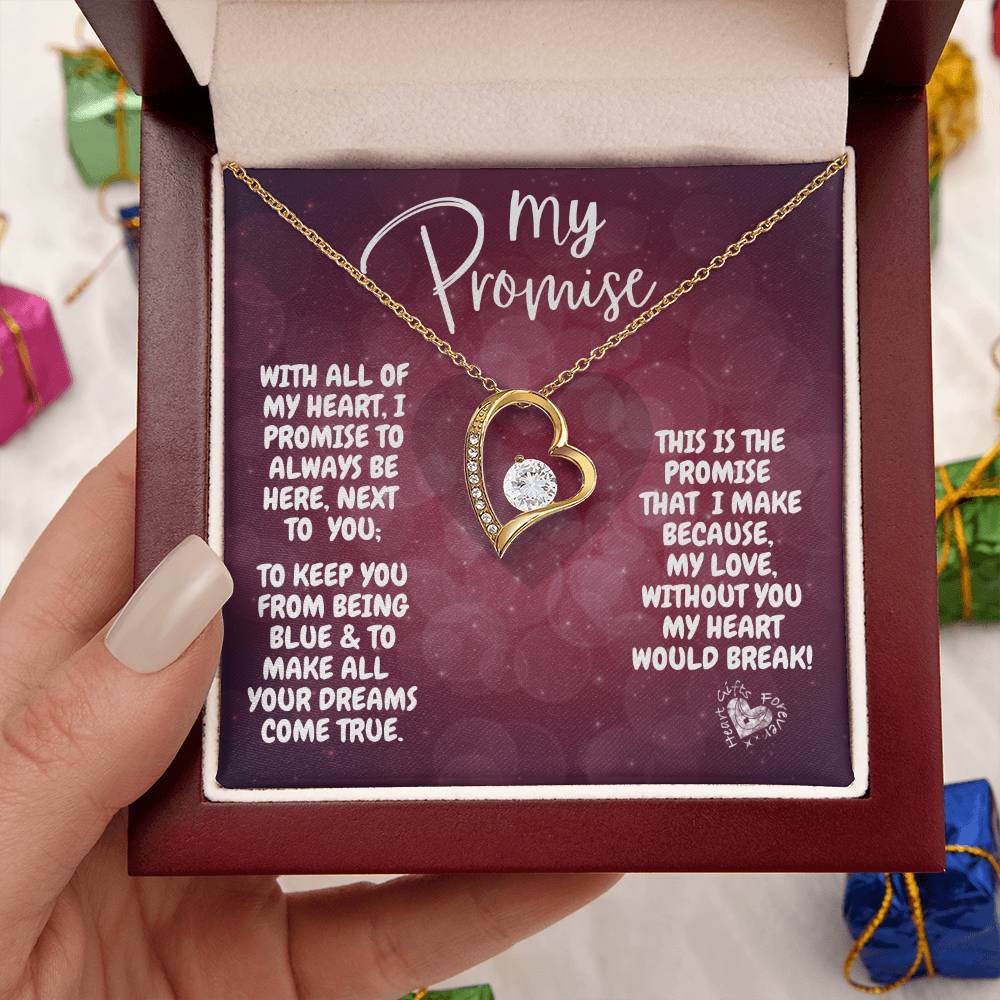 My Promise To You Heart Necklace Forever Love Necklace
