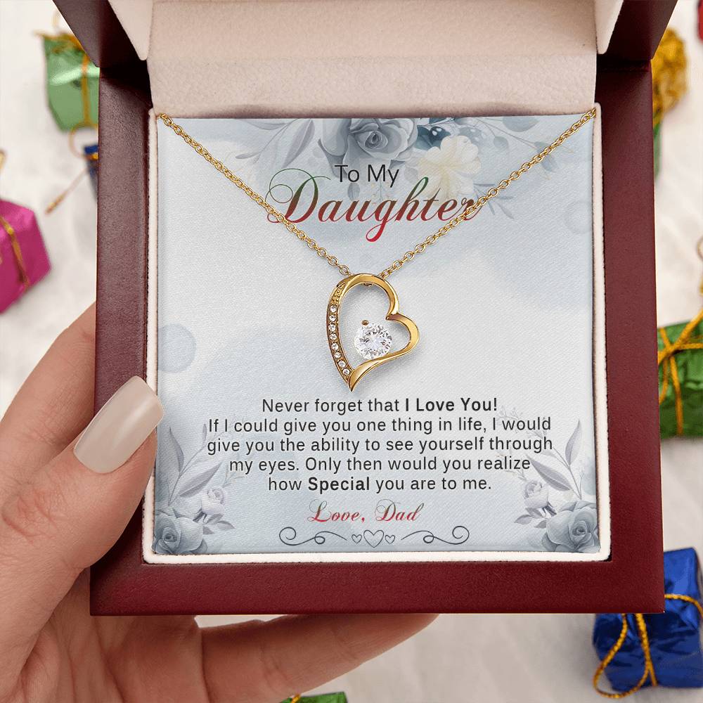 Gift For Daughter From Dad To My Daughter Necklace Daughter Gift From Dad Birthday Gift For Daughter From Dad Christmas Gift Forever Love Necklace