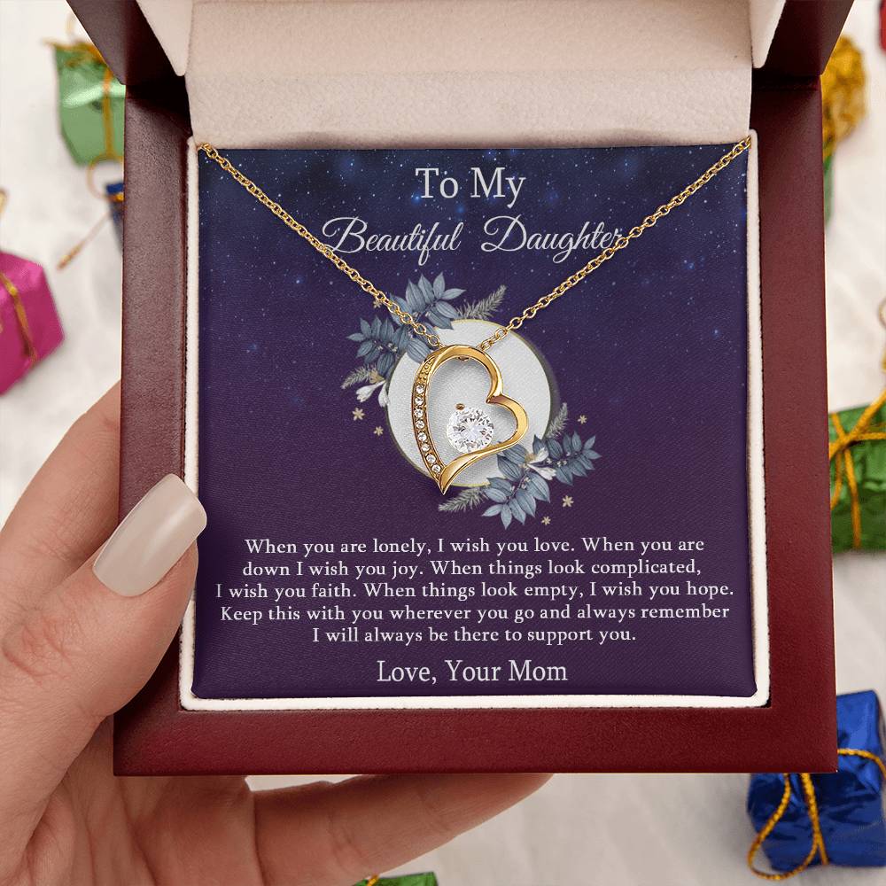 A Special Necklace Gift For Your Daughter To My Beautiful Daughter Mom Daughter Necklace Daughter Birthday Gift Daughter Graduation Forever Love Necklace