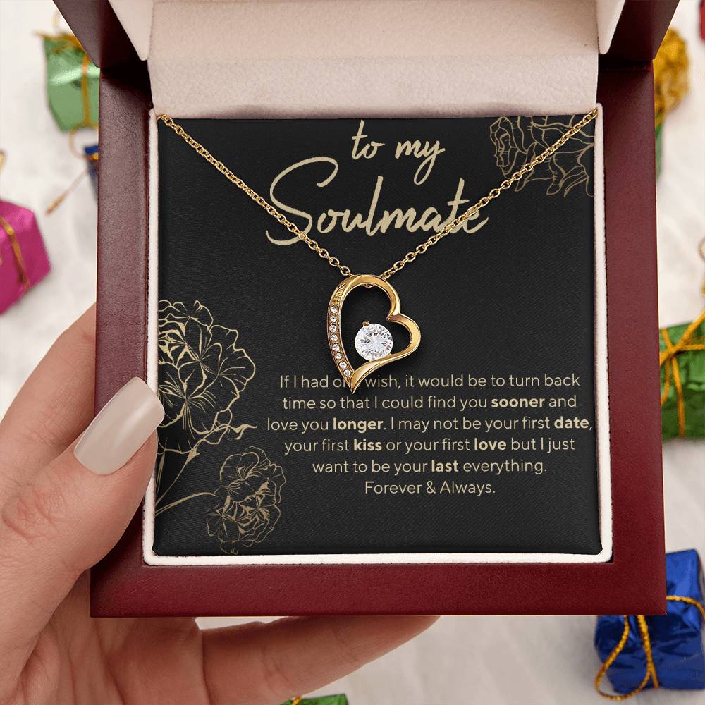Soulmate Heart Necklace Gift Forever Love Necklace