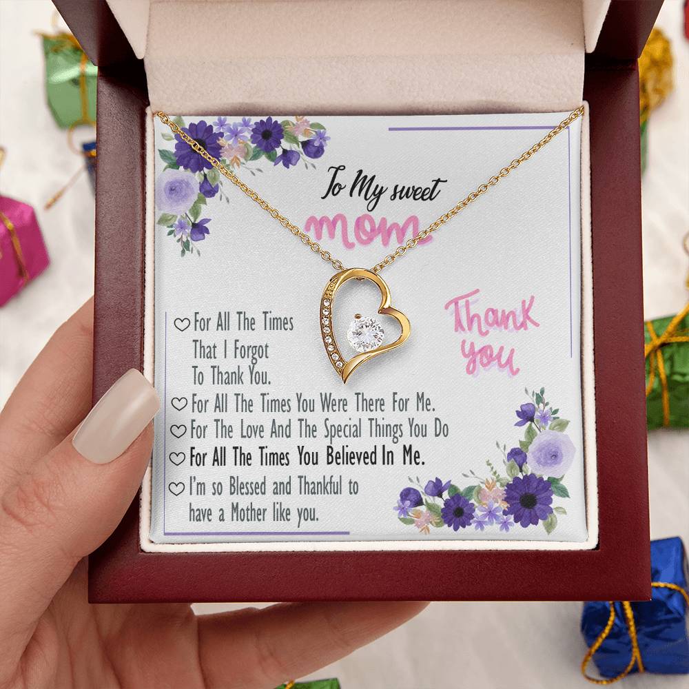 To My Mom 5 Forever Love Necklace