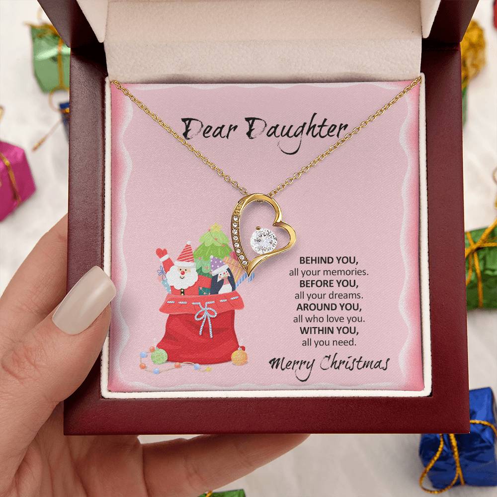 Heart Gift For Step Daughter Bonus Daughter Gift From Stepdad To Bonus Daughter Necklace Stepdaughter Birthday Adopted Child Christmas Forever Love Necklace