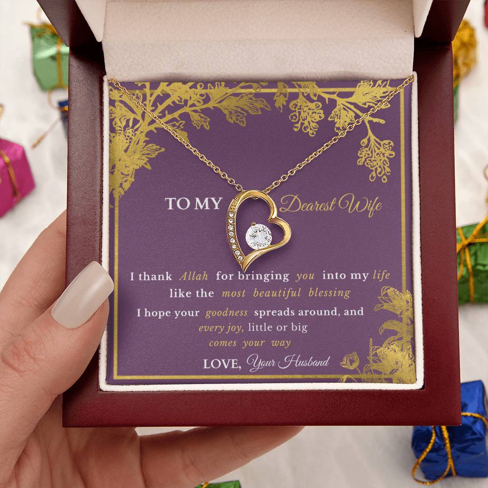 Exquisite Eid Gift To Wife- Forever Love Necklace - Gift From Allah Forever Love Necklace