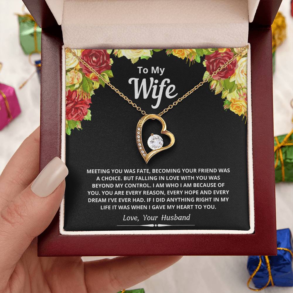 To My Wife Gave My Heart Necklace 1 Forever Love Necklace