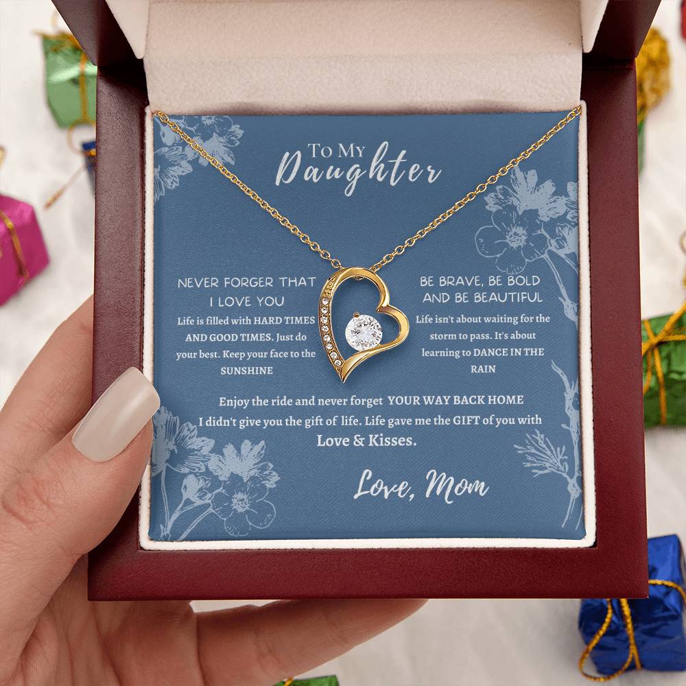 My Daughter Sunflower Forever Love Necklace