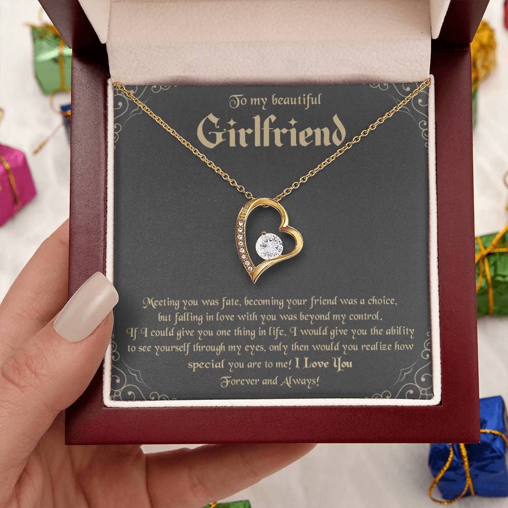 To My Beautiful Girlfriend Necklace Forever Love Necklace