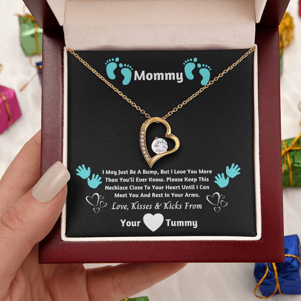 Mommy I Can't Wait To Meet You - Baby Boy Version Forever Love Necklace