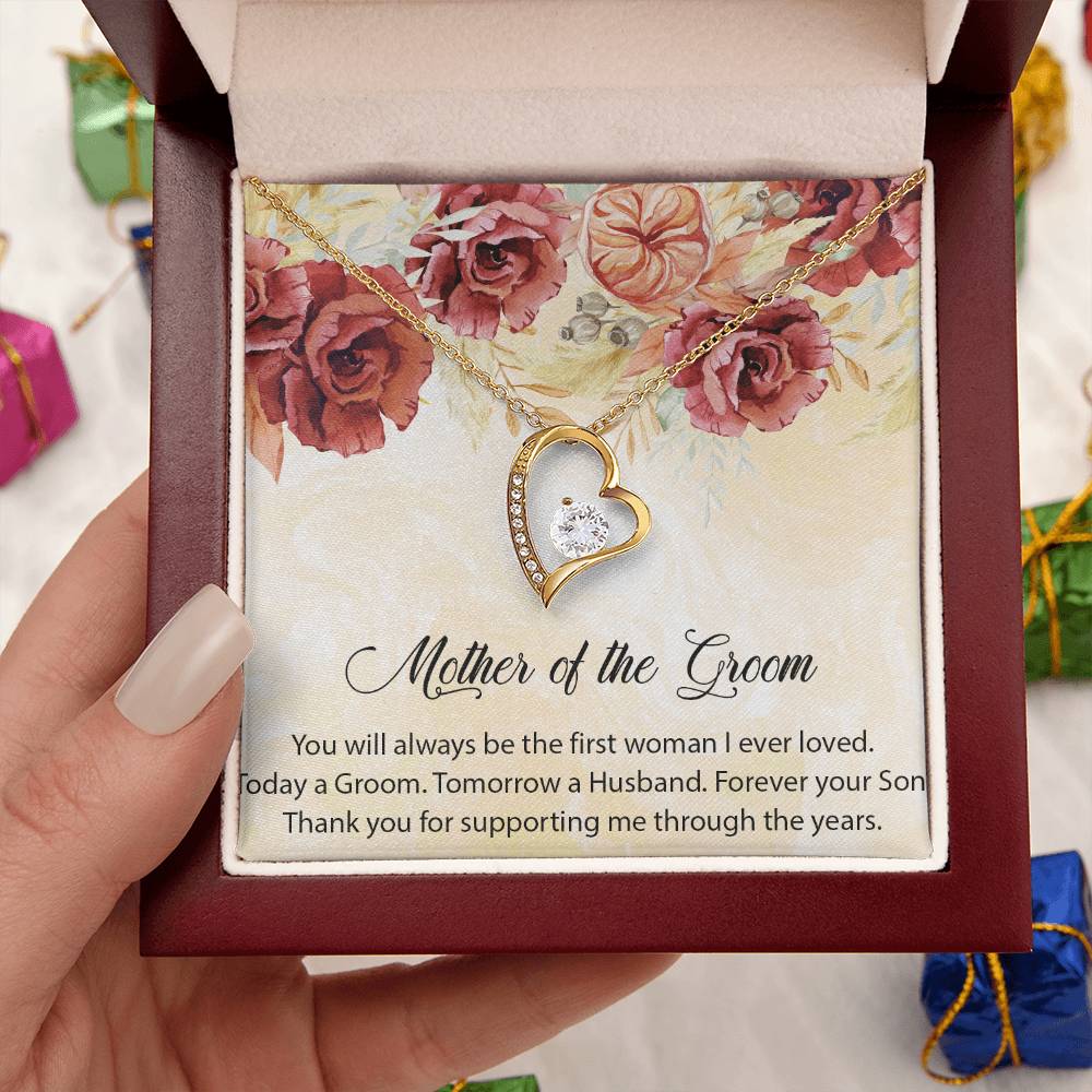 Mother Of The Groom Necklace Forever Love Mom Of The Groom Wedding Gift Mother In Law Necklace Gift Customize Mother Of The Groom Forever Love Necklace
