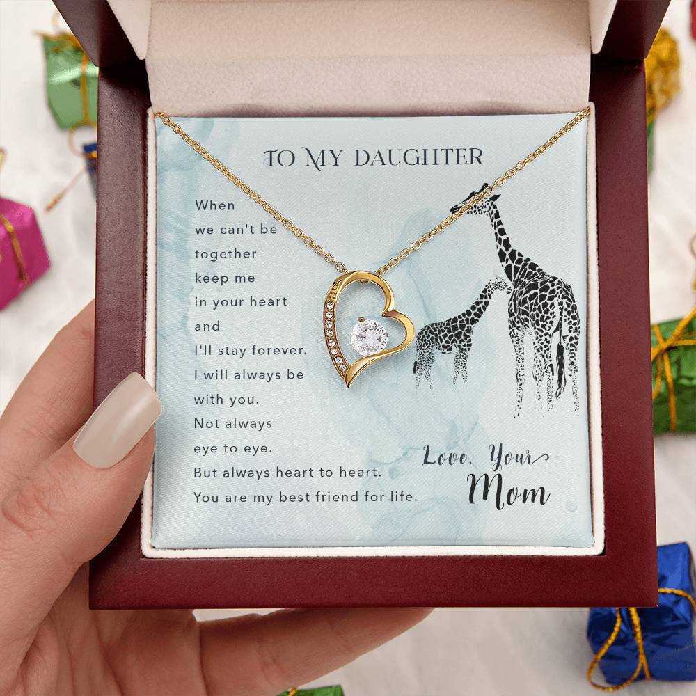 To My Daughter Beautiful Chapters Forever Love Necklace Daughter Necklace Gift For Daughter Xmas Christmas Daughter Gift From Mom 2 Forever Love Necklace