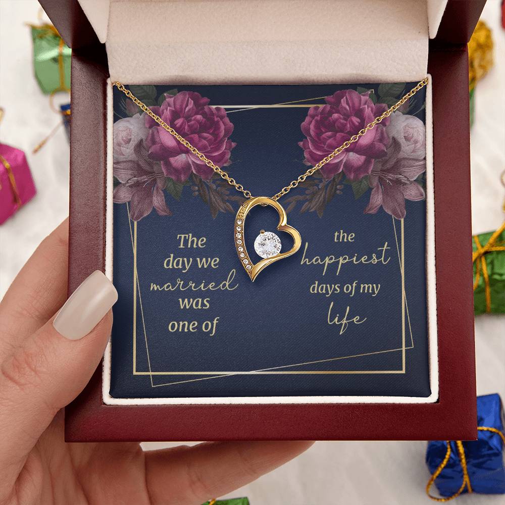 The Day We Married Gift For Wife Forever Love Necklace