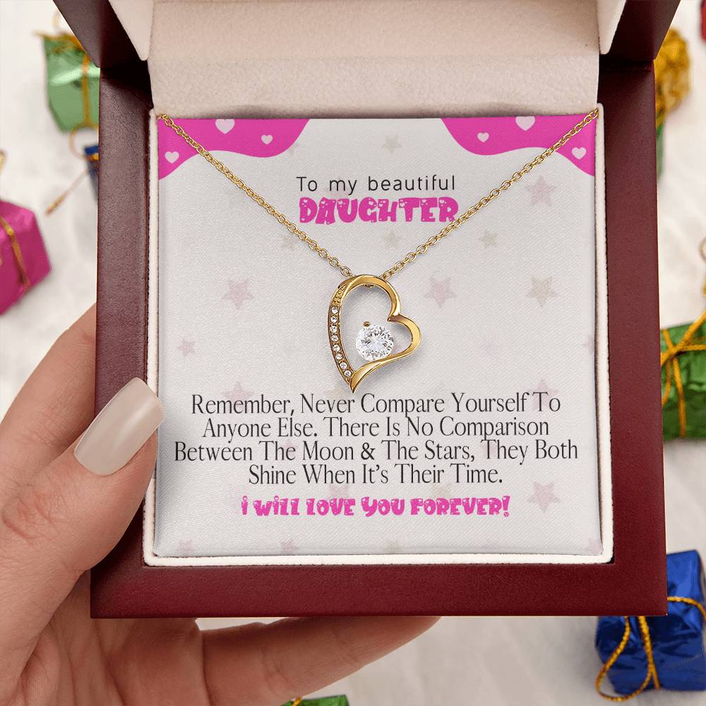 To My Beautiful Daughter The Perfect Gift For Your Daughter A Prayer For My Daughter Mother To Daughter Birthday Gift Forever Love Necklace