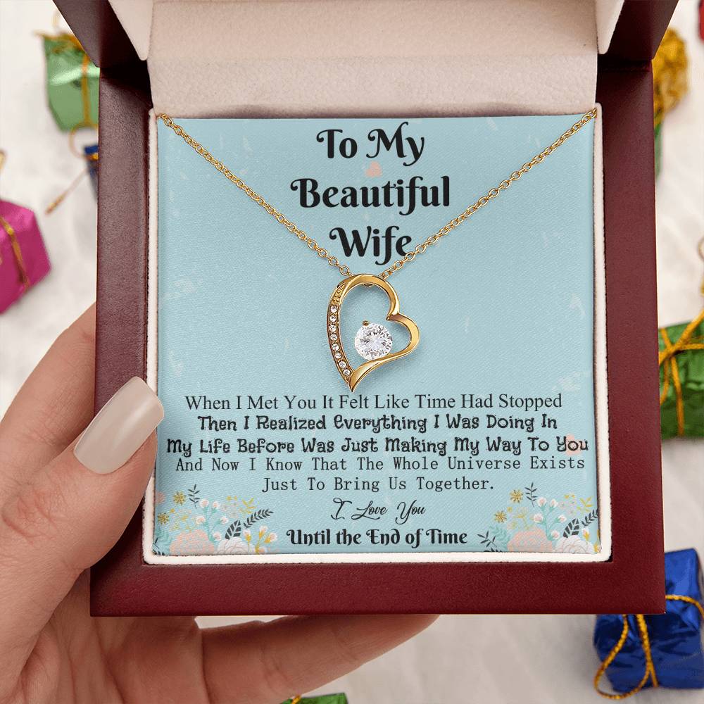 Wife - Together Until The End Of Time Necklace Forever Love Necklace