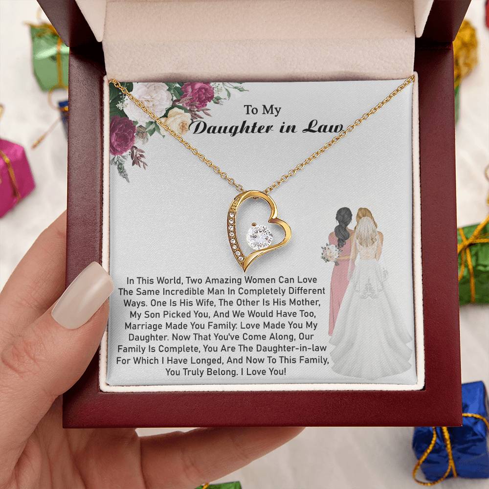 Daughterinlaw Gift Daughter Necklace 1 Forever Love Necklace