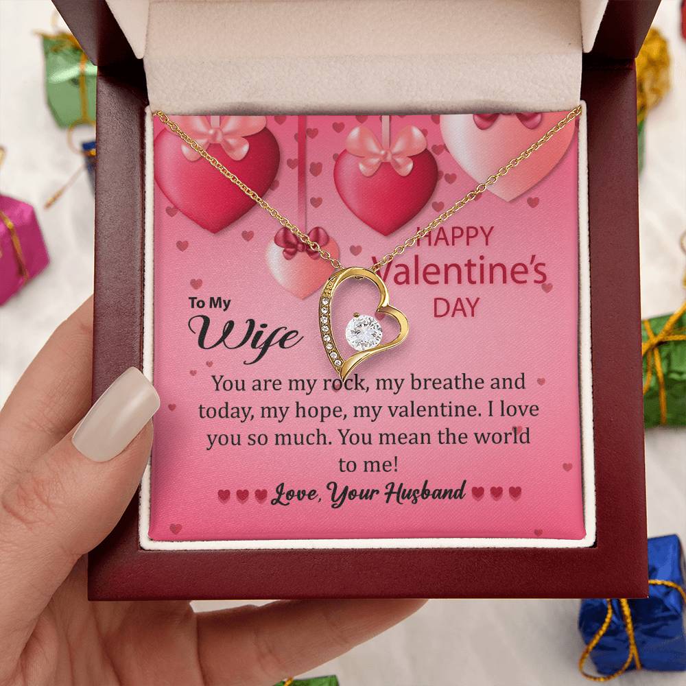 Valentine’s Day Gift For Wife Romantic Gifts For Wife Happy Valentine's Day Forever Love Necklace
