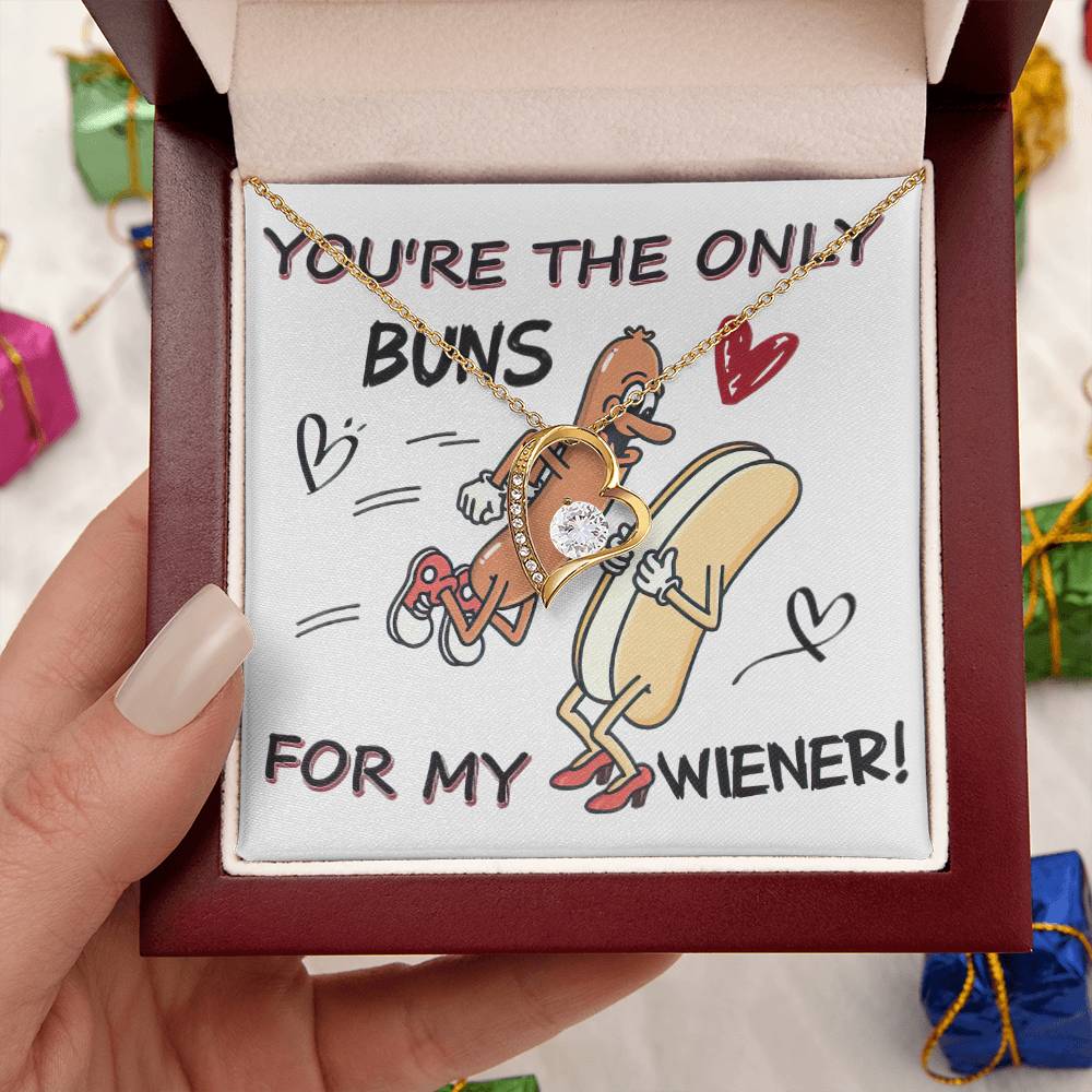 You're The Only Buns Customize Gift💓 Heart Necklace Forever Love Necklace