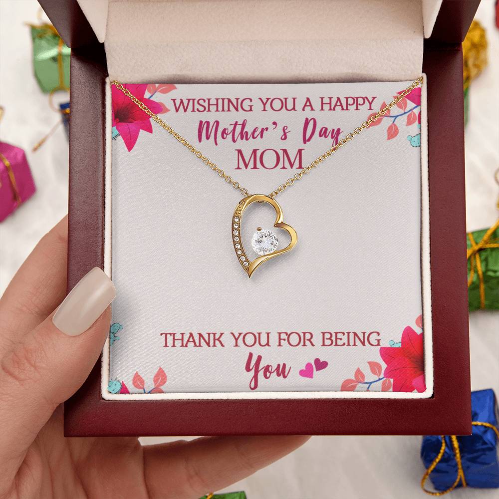 To My Mom Forever Love Necklace Mother Necklace Gift For Mother Xmas Christmas Customize Gift To My Mom 4 Forever Love Necklace