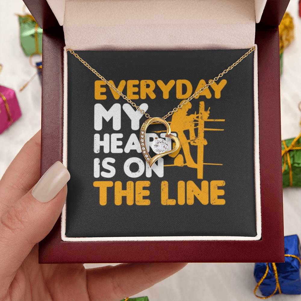 Lineman Wife Jewelry Love My Lineman Lineman Necklace Lineman Girlfriend Lineman Mom Journeyman Lineman Necklace Lineman Prayer Forever Love Necklace