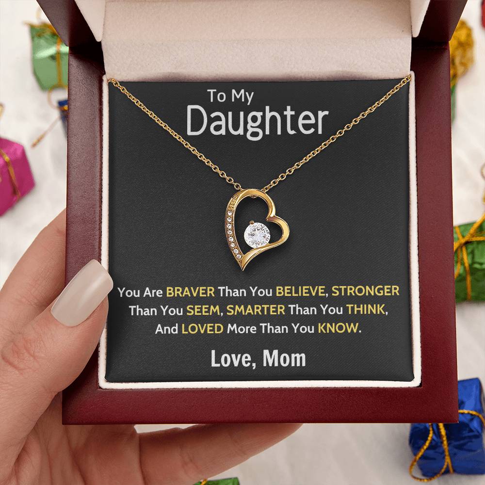 To My Daughter Beautiful Chapters Daughter Necklace Gift For Daughter Xmas Christmas Daughter Gift From Mom 6 1 Forever Love Necklace