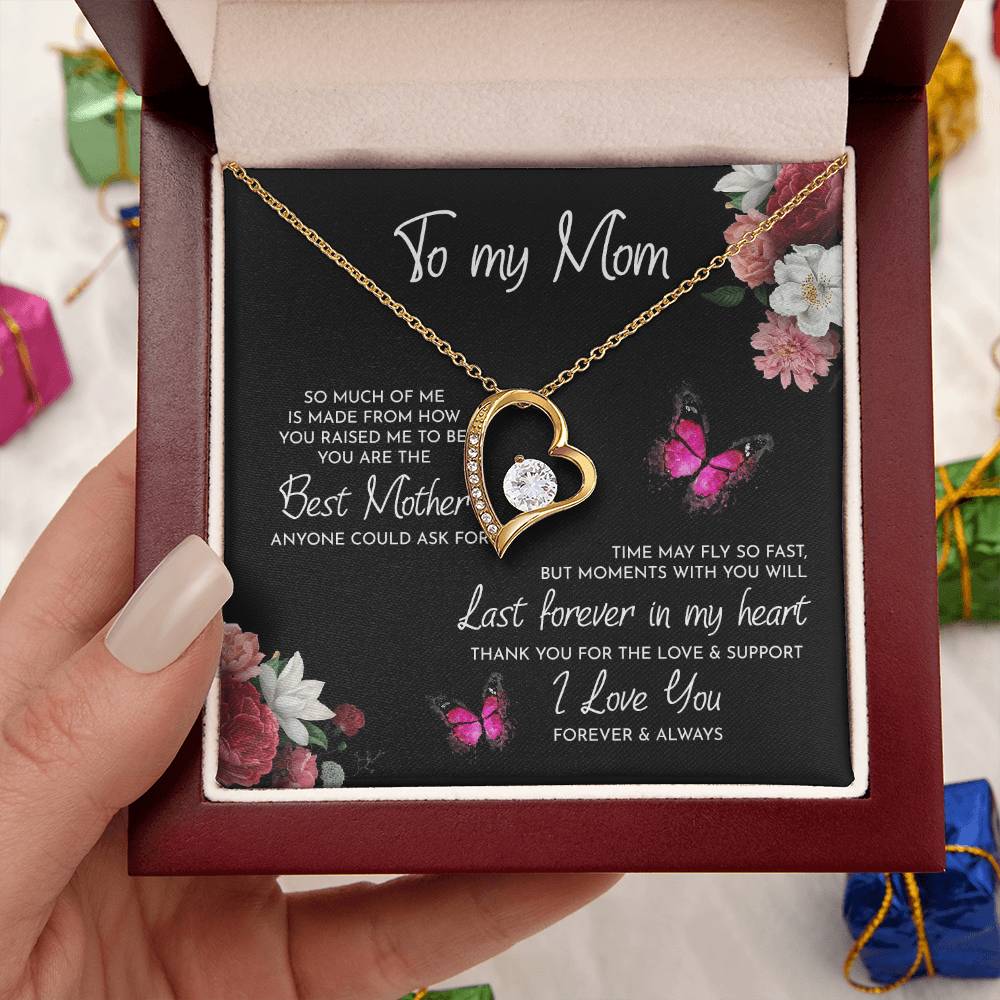 To My Mom Time May Fly 1 Forever Love Necklace