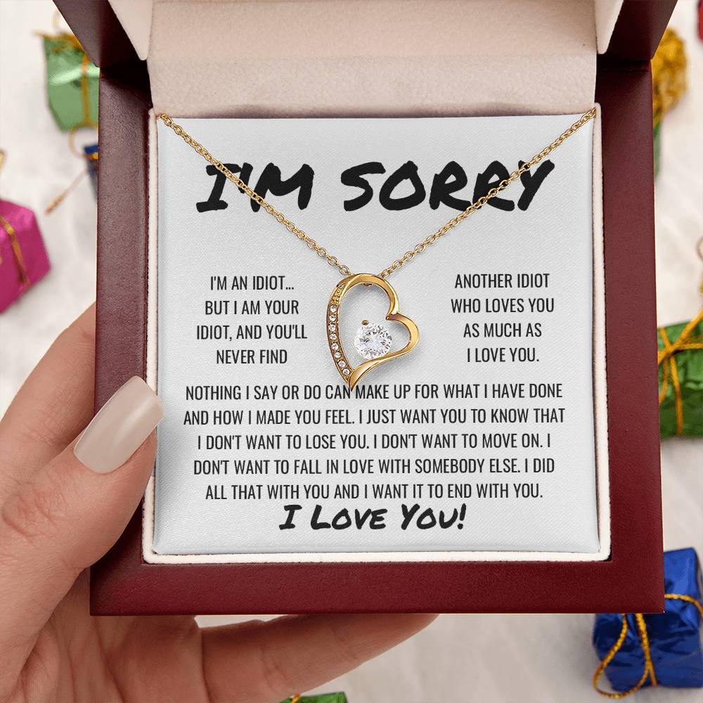 Sorry Apology Necklace Forever Love Necklace