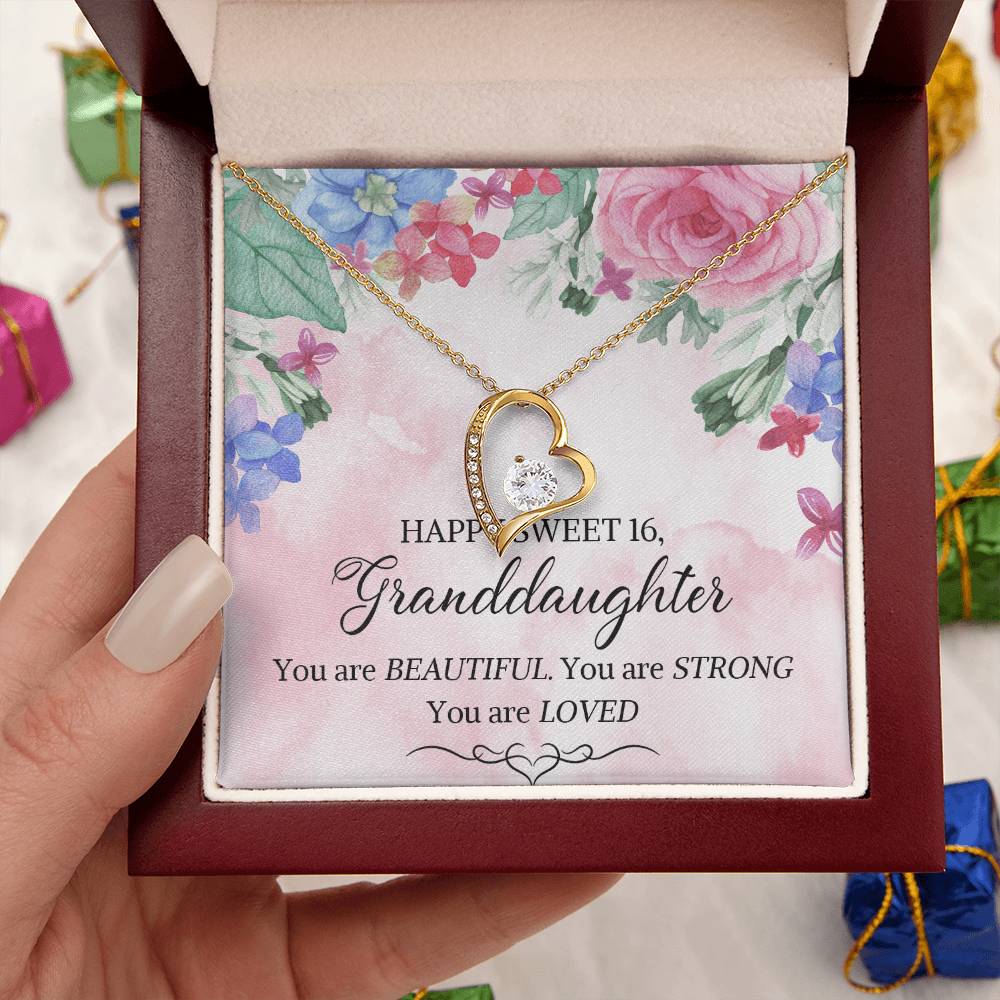 Granddaughter 16Th Birthday Granddaughter 16Th Birthday Necklace September Birthday Forever Love Necklacepersonalized Birthday Necklace Forever Love Necklace